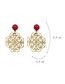 Fashion Yellow Hollow Out Design Pure Color Earrings