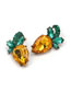 Fashion Orange Diamond Decorated Earrings