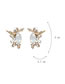 Fashion Champagne Diamond Decorated Earrings