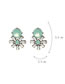 Fashion Green Diamond Decorated Earrings