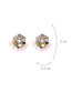 Fashion Red Diamond Decorated Earrings