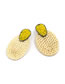 Fashion Yellow Bead Decorated Earrings