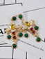 Fashion Gold Color Flower Shape Decorated Earrings