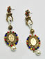 Fashion Multi-color Diamond Decorated Earrings