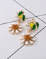 Fashion Gold Color Flower Shape Decorated Earrings