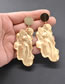 Fashion Gold Color Pure Color Decorated Earrings (one Pc)