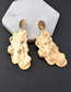 Fashion Gold Color Pure Color Decorated Earrings (one Pc)