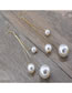 Fashion White Pearl Decorated Earrings