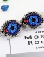 Fashion Sapphire Blue Eye Shape Decorated Earrings
