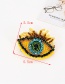 Fashion Yellow Eye Shape Decorated Brooch