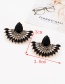 Fashion Champagne Water Drop Shape Decorated Earrings