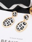 Fashion White Leopard Pattern Decorated Earrings