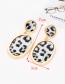 Fashion White+black Leopard Pattern Decorated Earrings