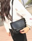 Fashion Black Rivet Decorated Pure Color Shoulder Bag