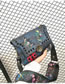 Fashion Blue Butterfly Pattern Decorated Shoulder Bag