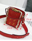 Fashion Red Horse Pattern Decorated Handbag