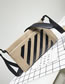 Fashion Khaki Stripe Pattern Decorated Shoulder Bag
