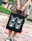 Fashion Black Cat Pattern Decorated Handbag