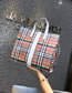 Fashion Black Grid Pattern Decorated Handbag