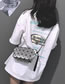 Fashion Silver Color Triangle Pattern Decorated Shoulder Bag