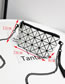 Fashion White Triangle Pattern Decorated Shoulder Bag