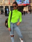Fashion Light Green Pure Color Decorated Sweater