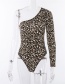 Fashion Brown Leopard Pattern Decorated Jumpsuit