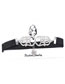 Fashion Silver Color Diamond Decorated Hollow Out Choker