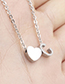 Simple Silver Color Letter A&heart Shape Decorated Necklace
