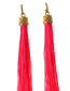 Fashion Claret Red Pure Color Decorated Earrings