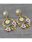 Fashion Multi-color Flower Shape Decorated Earrings