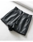 Fashion Black Pure Color Decorated Shorts