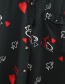 Fashion Black Heart Shape Decorated Shirt