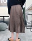 Fashion Brown Pure Color Decorated Skirt