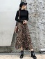 Fashion Brown Leopard Pattern Decorated Skirt