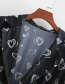 Fashion Black Heart Pattern Decorated Dress