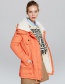 Fashion Orange Pure Color Design Cotton-padded Clothes