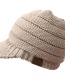 Fashion Brown Pure Color Decorated Knitted Hat