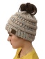 Fashion Khaki Dots Pattern Design Knitted Hat