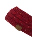 Fashion Red Hemp Flowers Shape Design Knitted Hat
