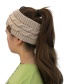 Fashion Beige Hemp Flowers Shape Design Knitted Hat