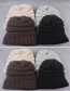 Fashion Beige Pure Color Decorated Knitted Hat