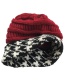 Fashion Red Curling Shape Design Knitted Hat