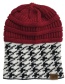 Fashion White Curling Shape Design Knitted Hat