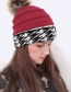 Fashion White Fuzzy Ball Decorated Knitted Hat