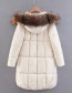 Fashion White Fur Collar Decorated Cotton-padded Clothes