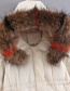 Fashion White Fur Collar Decorated Cotton-padded Clothes