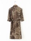 Fashion Brown Leopard Pattern Decorated Dress