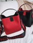 Fashion Red Bucket Shape Decorated Bag