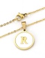 Fashion Gold Color Letter N Shape Decorated Necklace